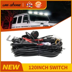 UNISHINE LED Work Light 3M Wiring Harness Kit For 1 Light Fuse On-off Switch 120