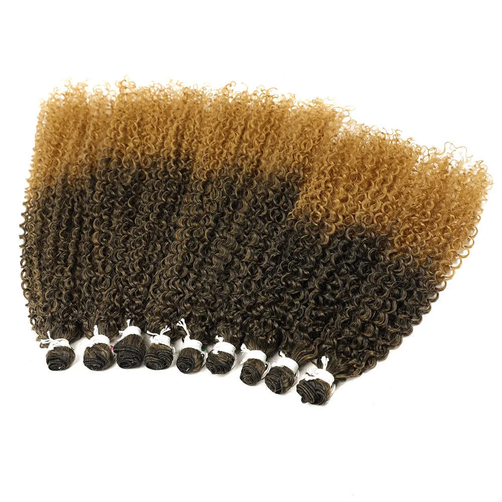 Synthetische Lockige Haar Bundles Lange Jerry Lockige Extensions 9PCS 24''26''28'' Organische Gefälschte Haar Für Frauen Hitzebeständige Faser Welle – Detail 10