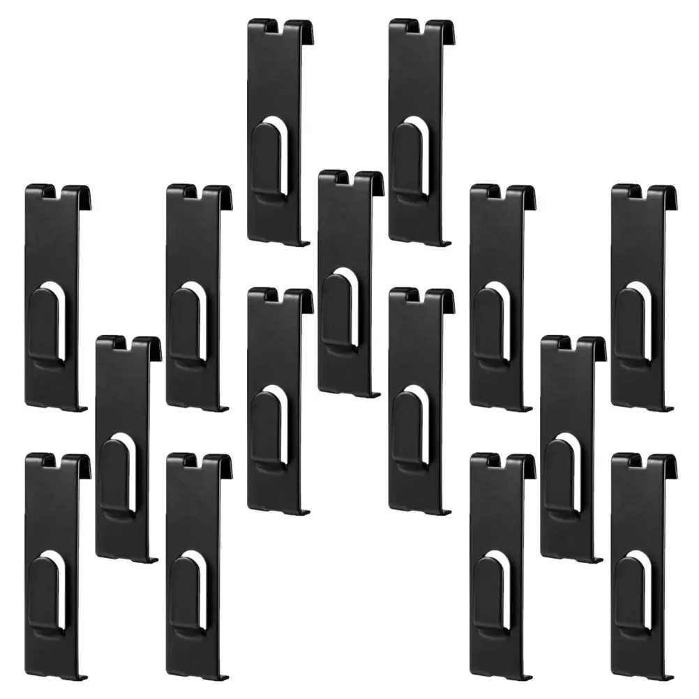 

15pcs Hooks Metal For Multi-Use Hanging Display Hook Household Grid Wall Hanger Utility Hook Grid Wall Accessories
