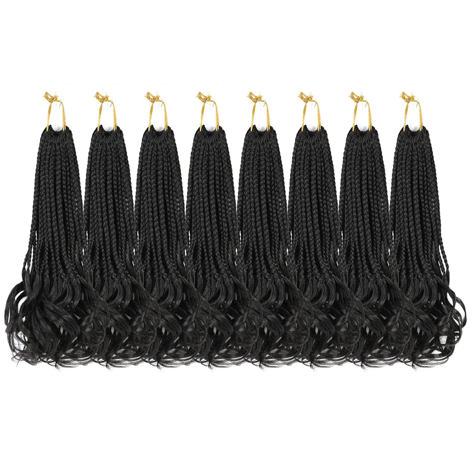 ضفائر كروشيه فرنسية مجعدة 14/18/20/24 بوصة ضفائر صندوق آلهة شعر كروشيه جديلة صندوق كروشيه مع صناعية مجعدة