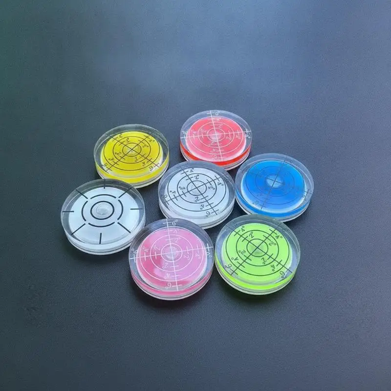 32mm High Precision Mini Round Bubble Level Spirit Measuring Meter with Degree Mark for Stair Installation Floor Leveling Work