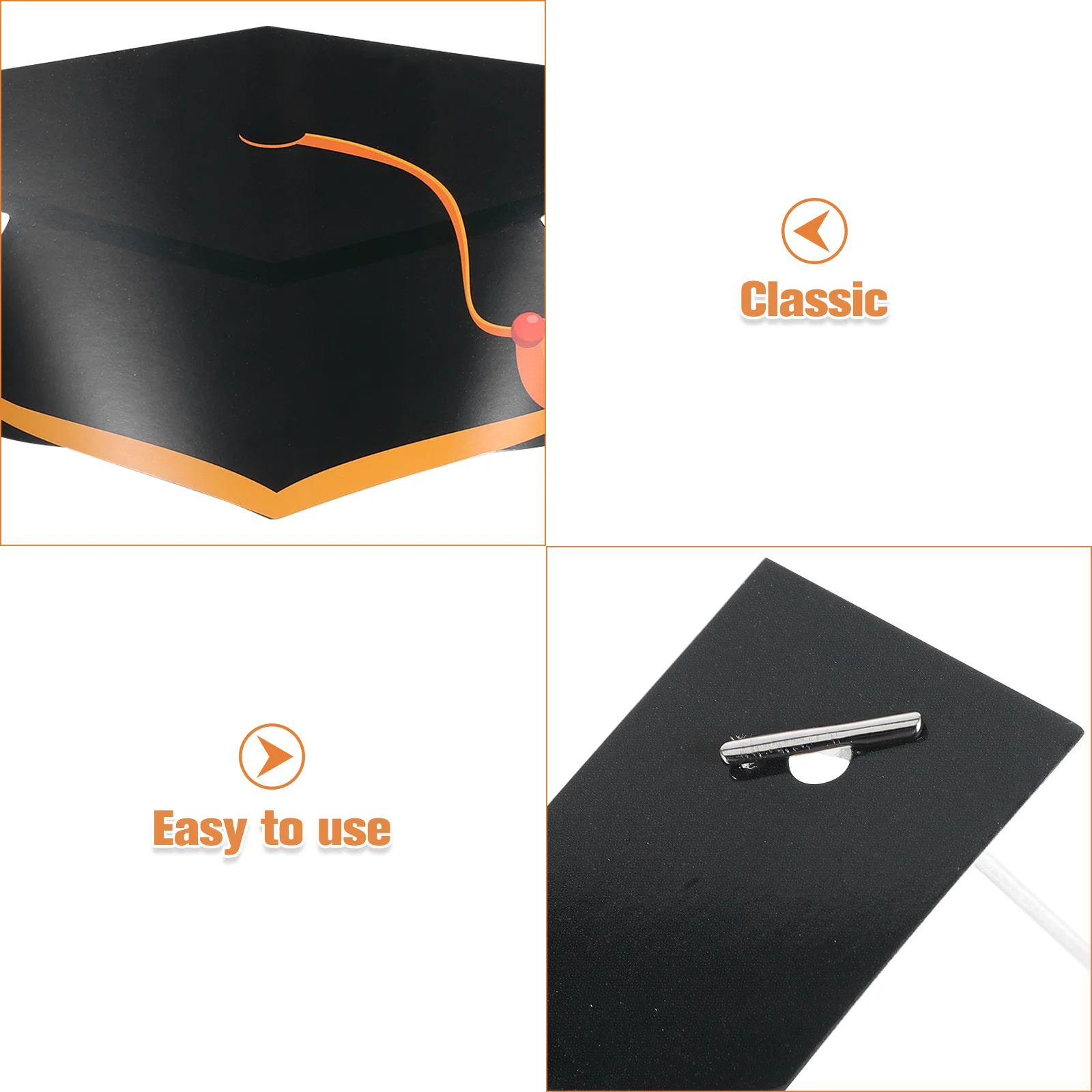 36 قطعة قبعة التخرج للأطفال الطبيب ورقة DIY قبعة قابل للتعديل السائبة السوداء حزب تفضل قبعات الطفل #4