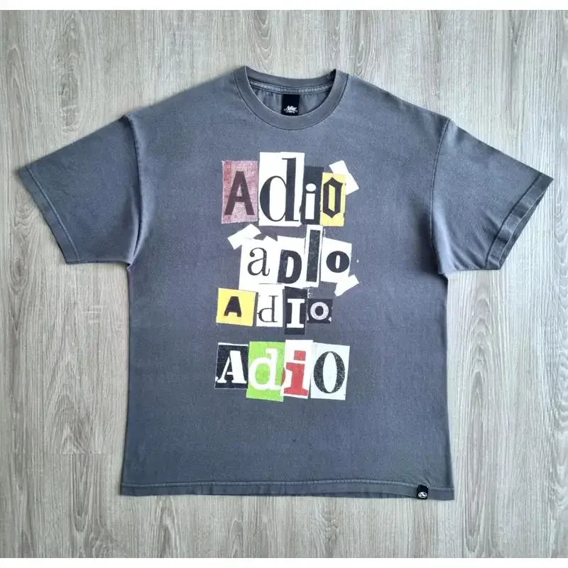 Camiseta Vintage ADIO FOOTWEAR XL Golden Era Skateboard Ransom Letter Bam Hawk Rara