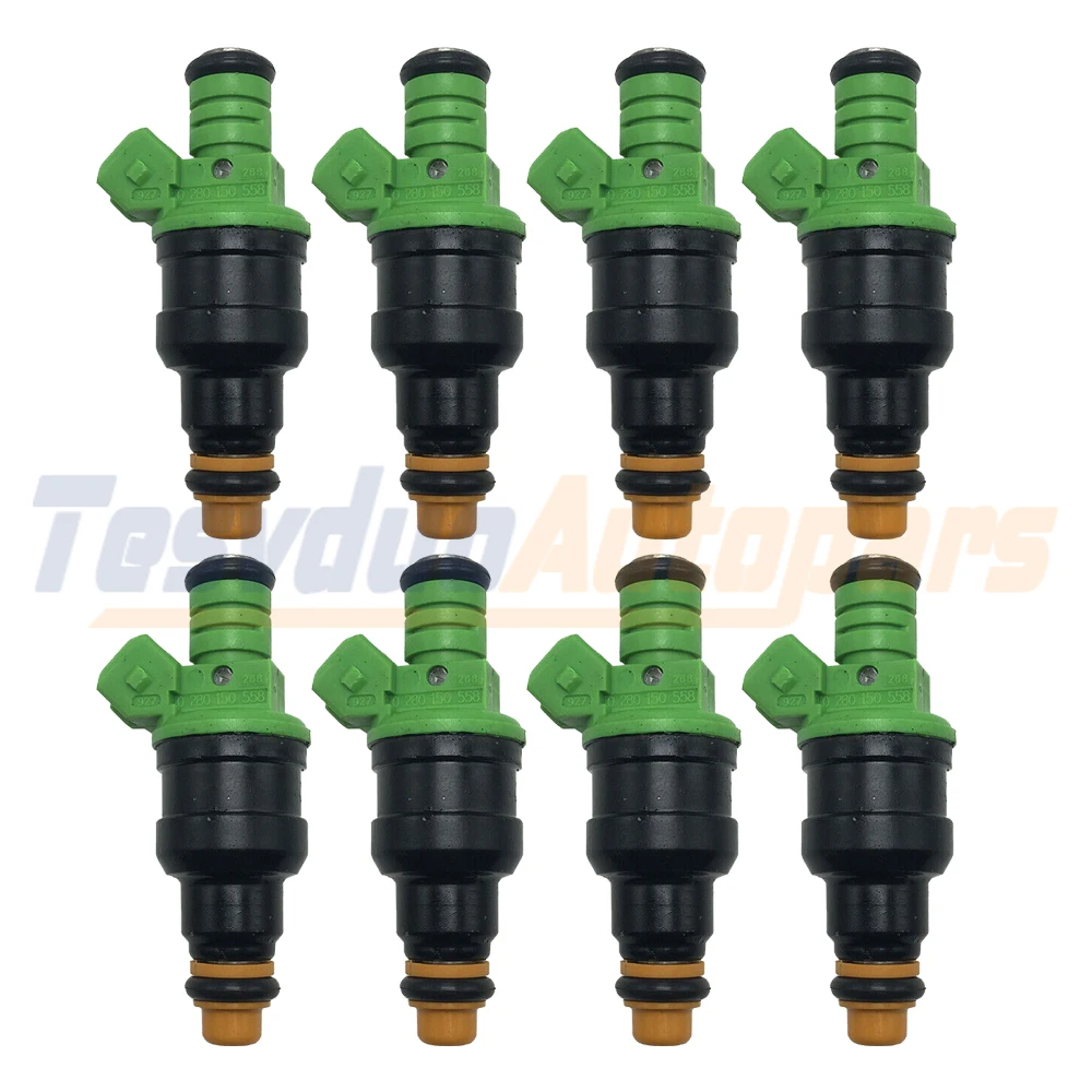 

8 шт. 0280150558 XL3V-A5A 42 фунта 440CC топливная форсунка для Chevrolet Camaro 85 ~ 02 Corvette 85 ~ 04 Impala 94 ~ 96 7,0L V8