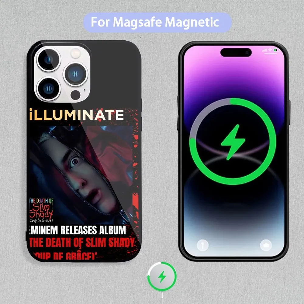 The Death Of Slim Shady Eminem Phone Case For Magnetic Inductive Charging iPhone 11 12 13 14 15 Max Pro Mini Plus Shell