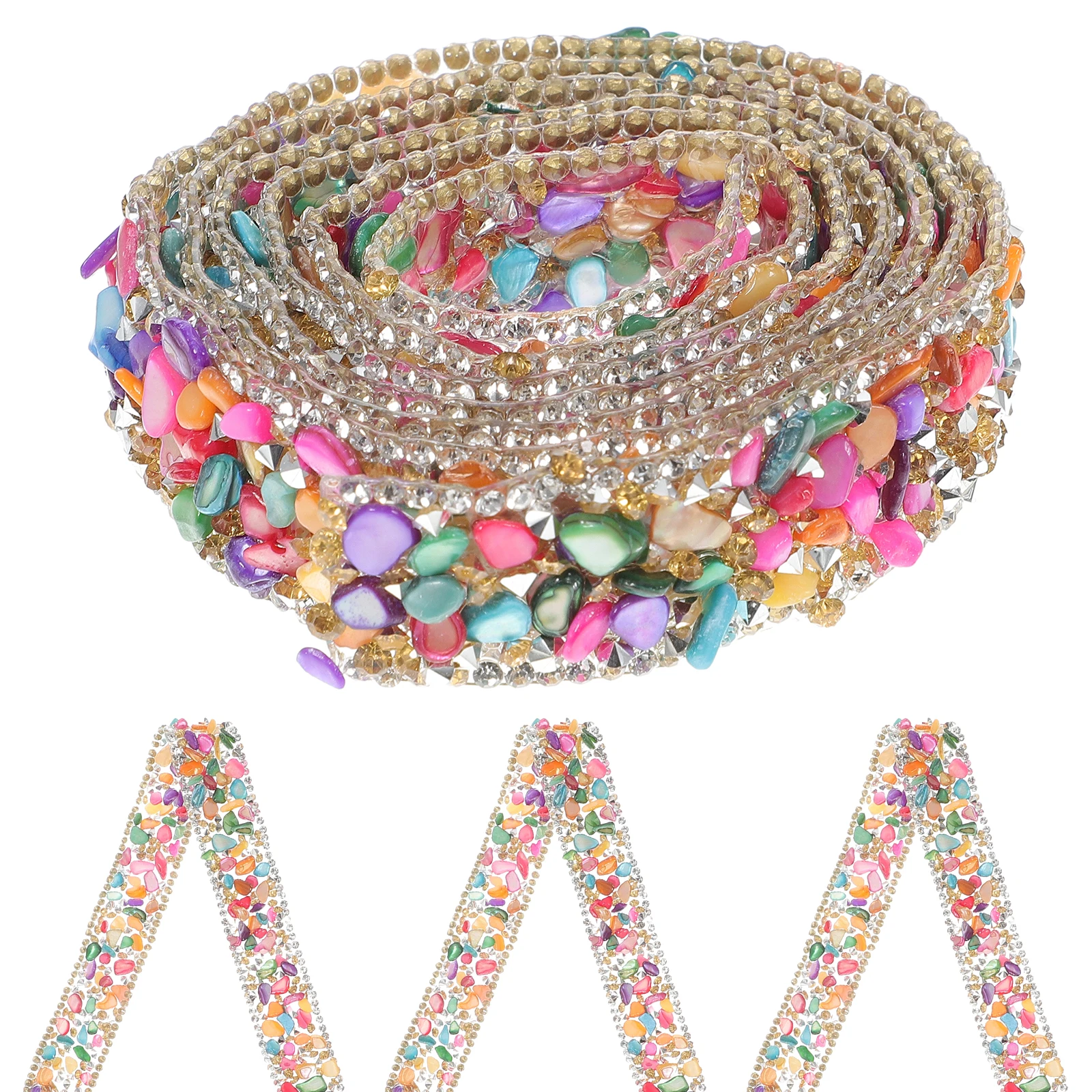 

Flexible Rhinestone Trim Easy To Use And Customize Clothes Decoration Supplies MultiFunctional Craft Ribbon For All Occasions