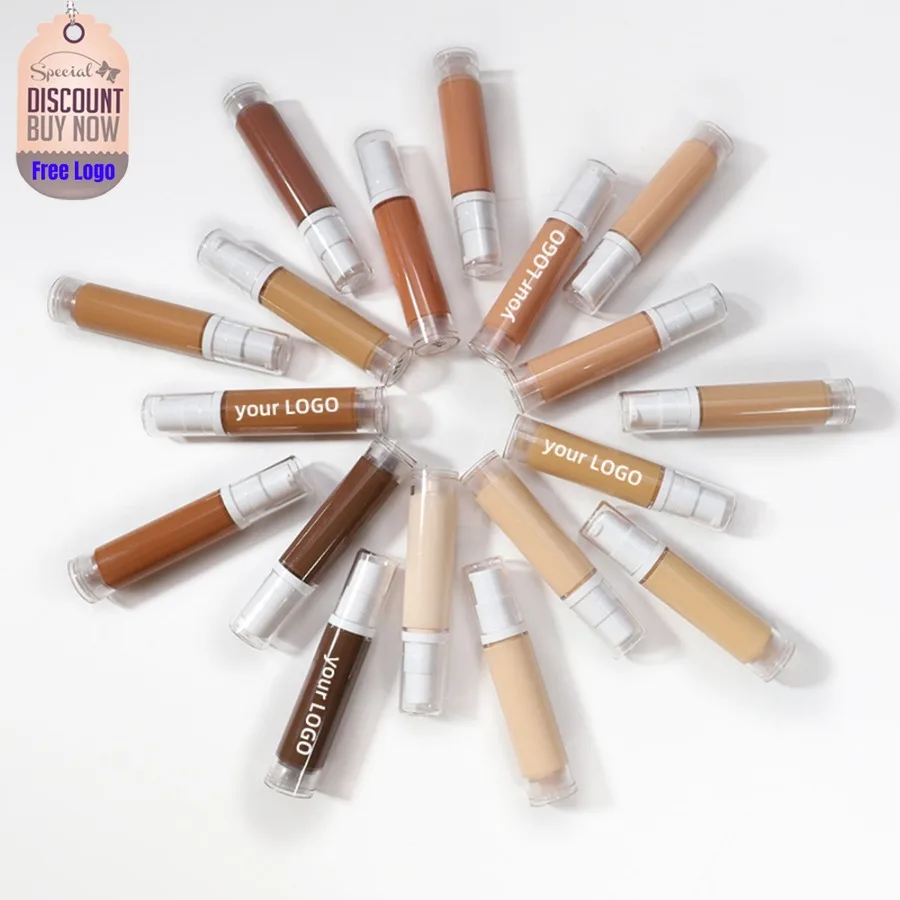 

Natural Nude Makeup Liquid Concealer Private Label Waterproof Brightening Vegan Concealer Cream Custom Logo