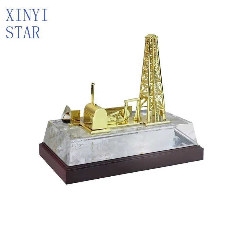 High Quality Custom Resin Small Factory Model K9 Crystal Base Letter Logo Award Souvenir Prize for Business Gift