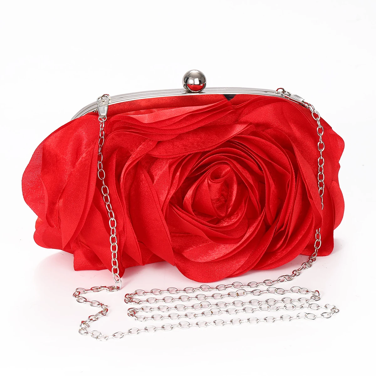 Borsa da sera femminile Borsa da sposa portatile con fiori Borsa piccola Abito completo Borsa da festa Portafoglio da sposa Pochette da donna con