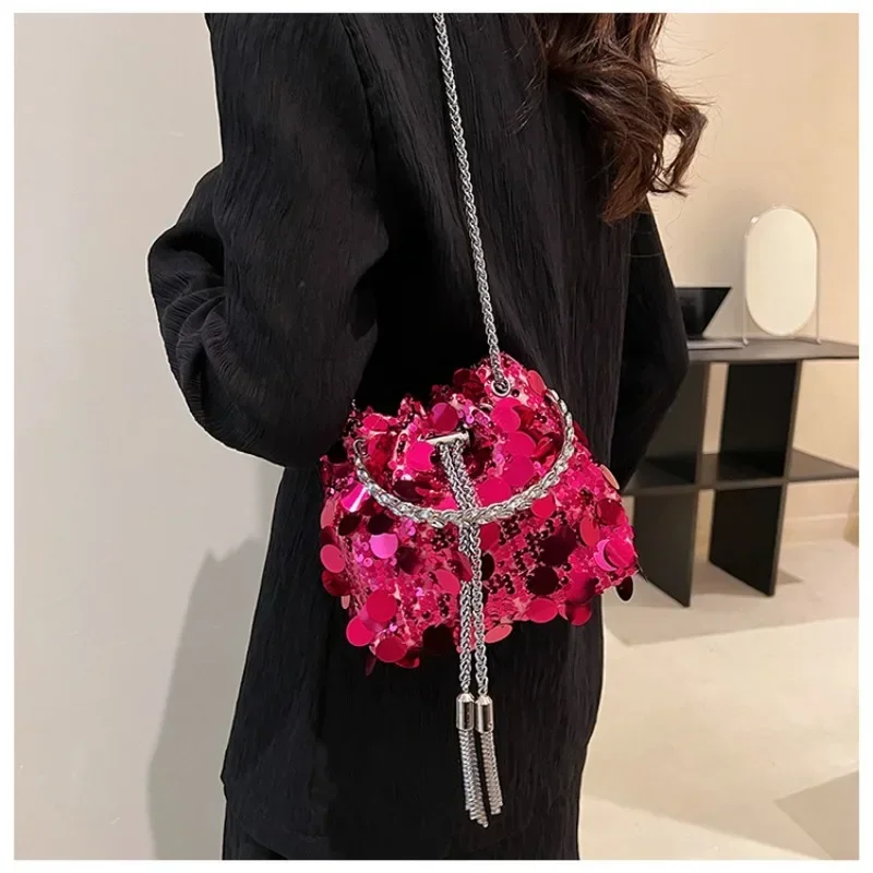 Glitter Evening Bags Luxury Designer Handbags for Women Trend Party Evening Dress Ladies Shoulder Bags Wedding Female Cloud Bag