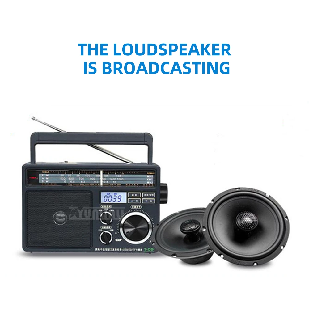 T-09 Lettore radio MP3 Altoparlante per inserimento di schede per anziani conveniente a banda intera per cittadini anziani