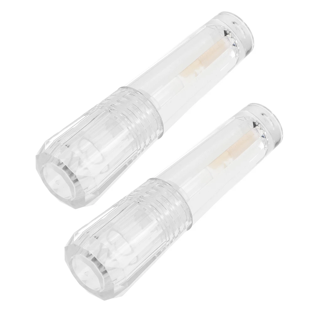 

2pcs Empty Gloss Tubes 3Ml Refillable Mini Lip Oil Containers Leakproof Travel-Sized Transparent Plastic Packaging For Eyeshadow