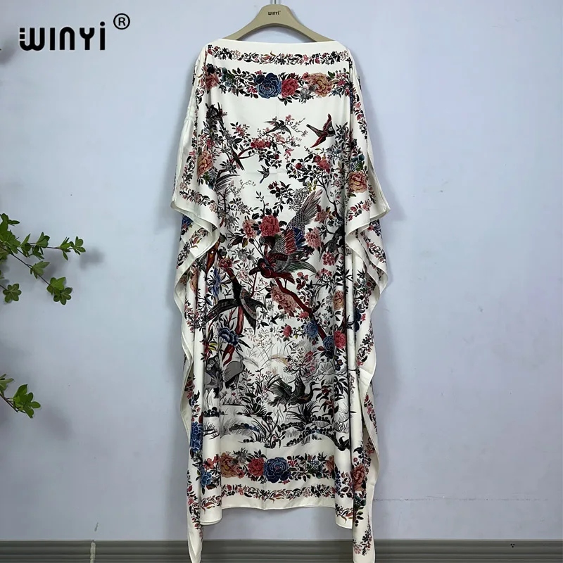 

WINYI Dress Fashion turkey dresses boho Print abaya Dashiki Women muslim kaftan summer Color african dresses for woman vestido