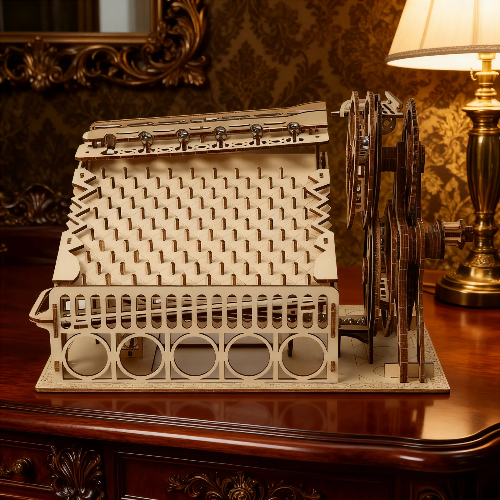 مجموعة تشغيل رخامية خشبية ثلاثية الأبعاد من OUZEY، مجموعات مكعبات بناء ألغاز DIY للبالغين والمراهقين، لعبة جذعية تعليمية وهدية فريدة من نوعها