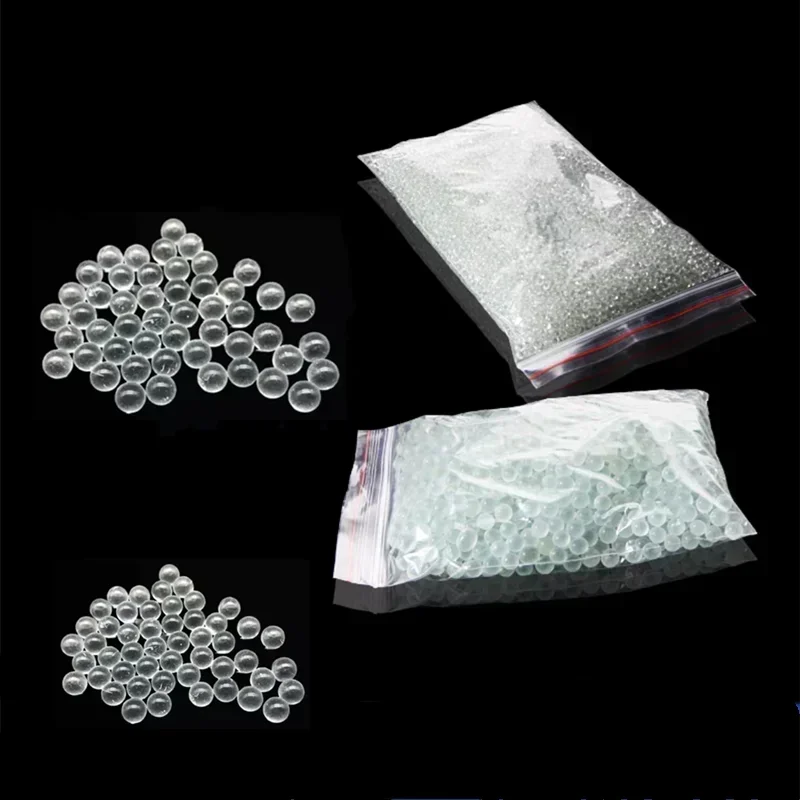 1000pcs/bag 3/4/5/6/7mm High Precision Small Solid Antiboiling Glass Beads, Splash-proof Mini Glass Balls for Lab Liquid Heating