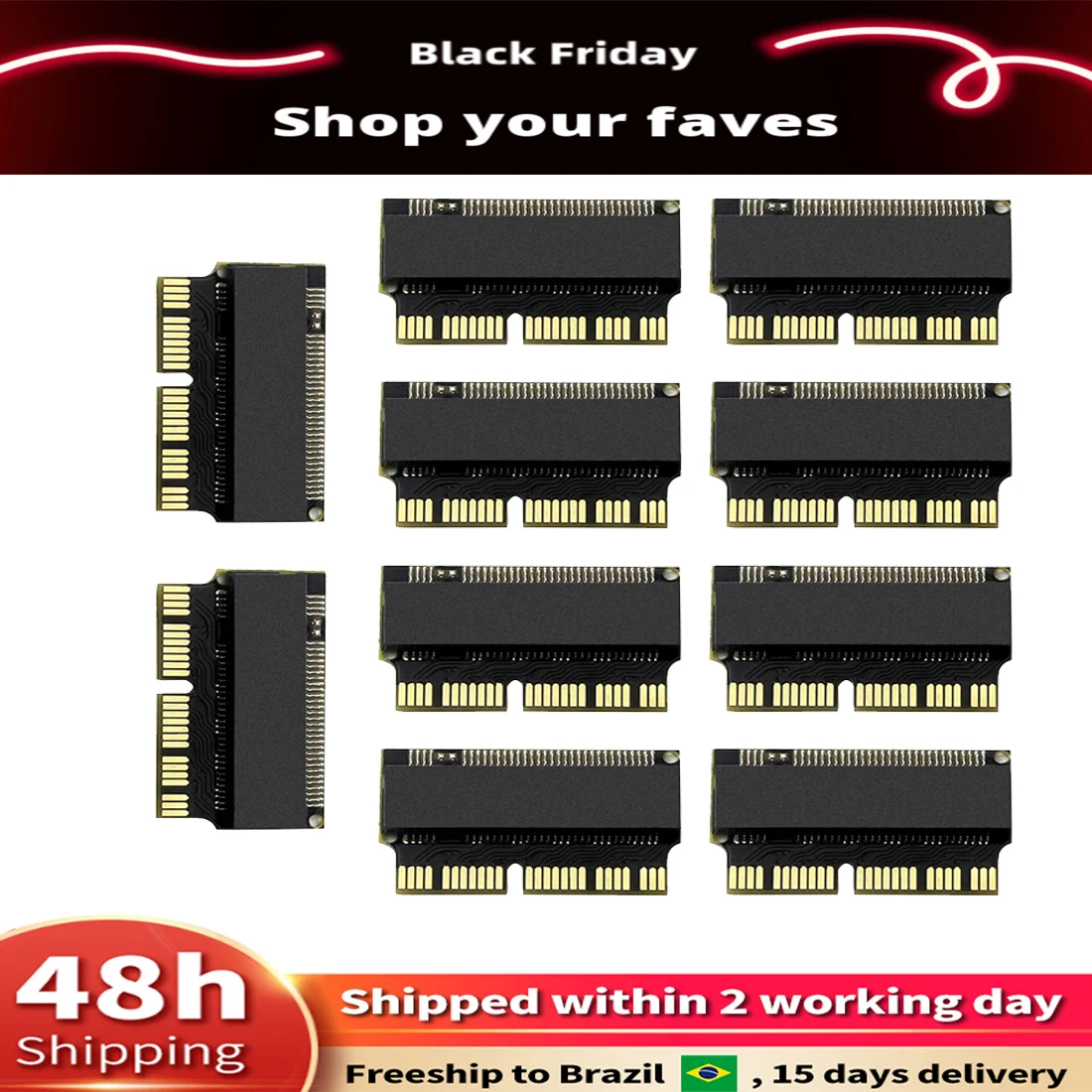 5x M.2 Adapter PCIe M2 to SSD for Apple Macbook Air Pro Laptop 2013 2014 2015 A1465 A1466 A1502 A1398 PCI-E x4 NVMe SSD