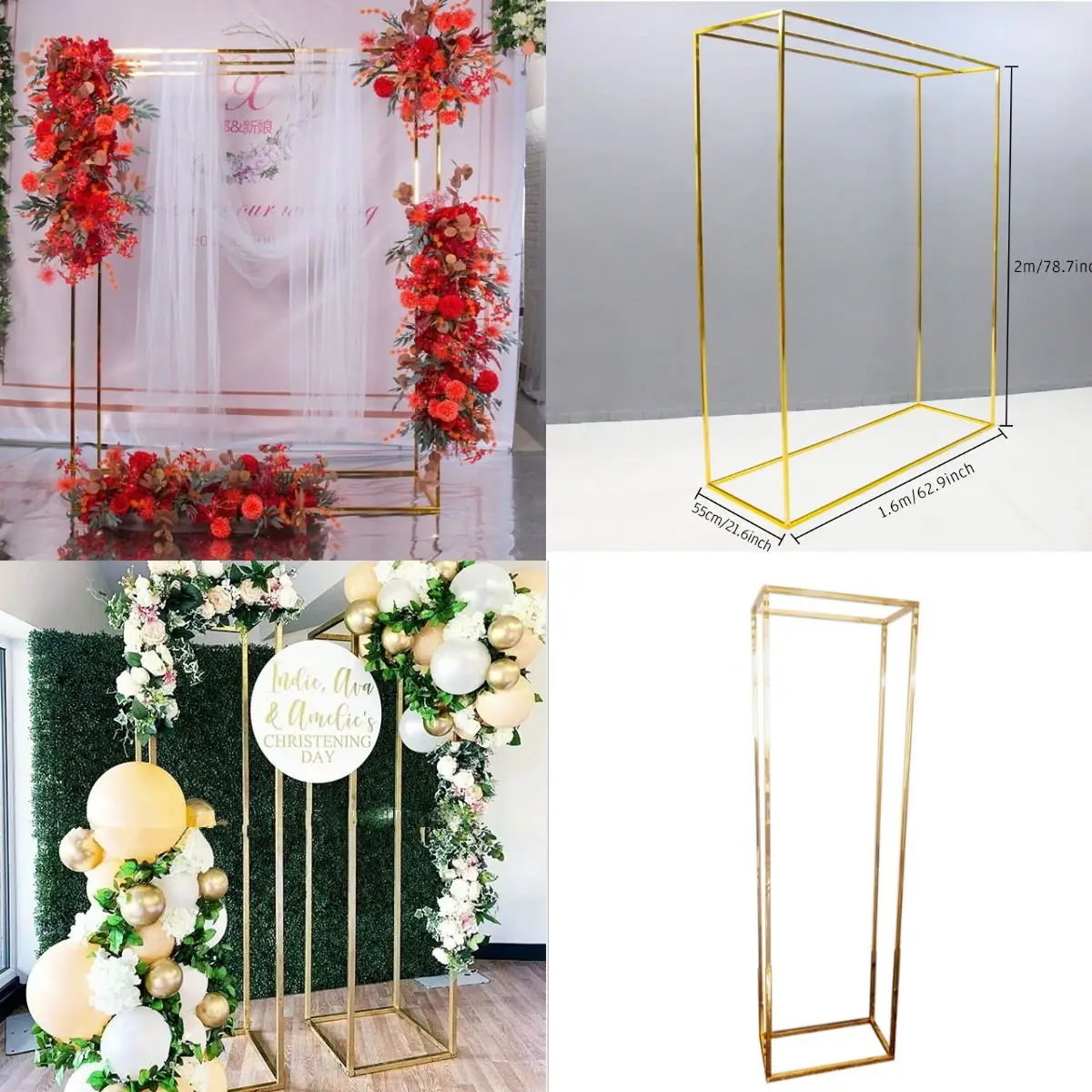 Grand Event Wedding Stage Backdrops Wall Decoration Birthday Column Arch Plinth Flower Stand Balloon Welcome Sign Shelf 80 Inch