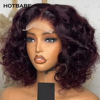 450 Density Bouncy Curly Glueless Wigs Human Hair 4x4 HD Lace Frontal Wigs Wear And Go 13x6 HD Lace Frontal Wigs Human Hair 99J