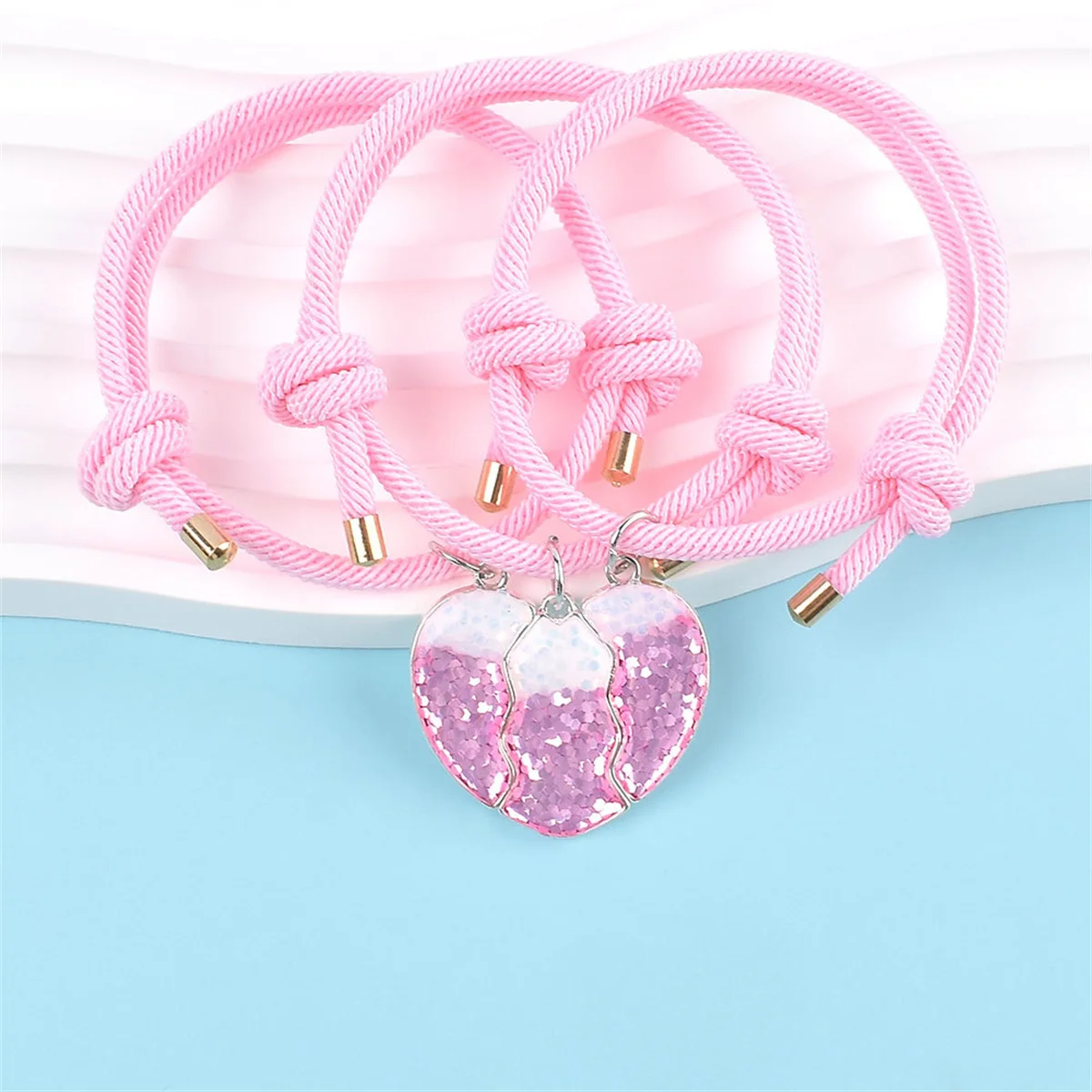 3 قطع الحب البريق المغناطيسي سوار رائعة سحر اليد حبل العصرية تنوعا مجوهرات اكسسوارات حزب الديكور اليومي هدية