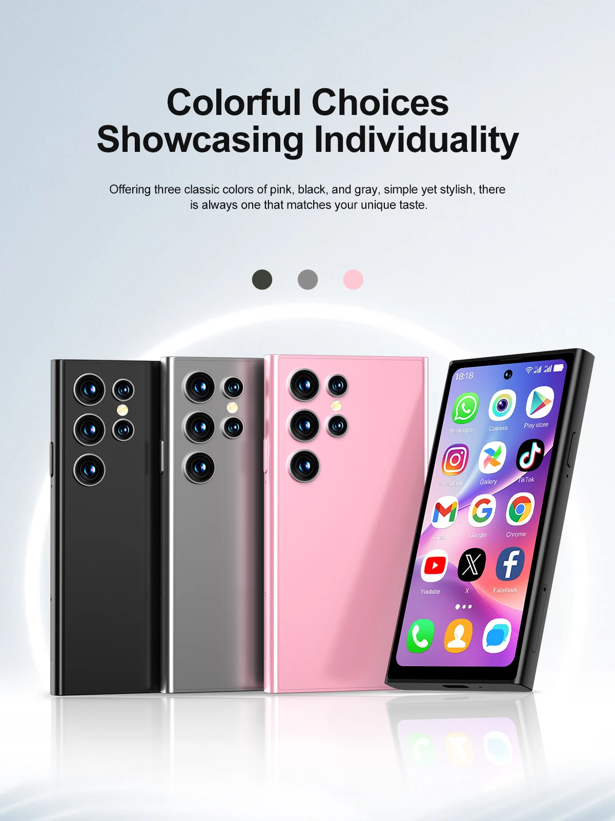 SERVO S27 MINI Android OS Mini Smartphone 4G LTE 16GB/64GB ROM Play Store WiFi Face Unlock 2 SIM 4.0" Pocket Small Smart Phones