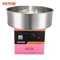 VEVOR Electric Cotton Candy Machine Commercial Floss Maker with Stainless Steel Bowl Sugar Scoop and Drawer for Birthday Party