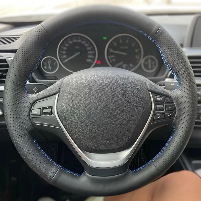 

Black Car Steering Wheel Cover DIY Microfiber Leather For BMW F20 F45 F30 F31 F34 2013-2018 F32 F33 F36 Auto Accessories