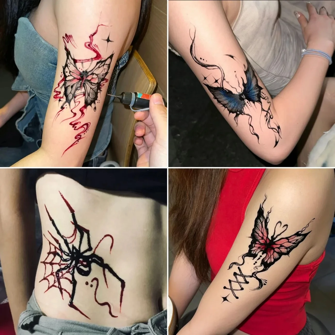 GOLECHA White Henna Hand-Painted Tattoo Cream Body Art Coloring Gel Natural Plant-Based Temporary Tattoo Design