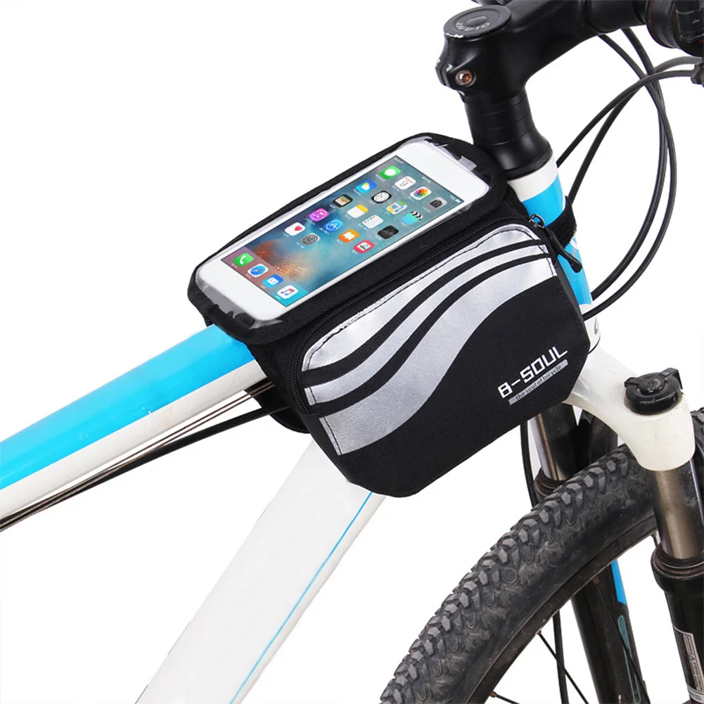 Nylon Bicycle Bag Rainproof Touch Screen Phone Top Tube Bag MTB Road Bike Frame Front Saddle Bag & Pannier Bike Accessories