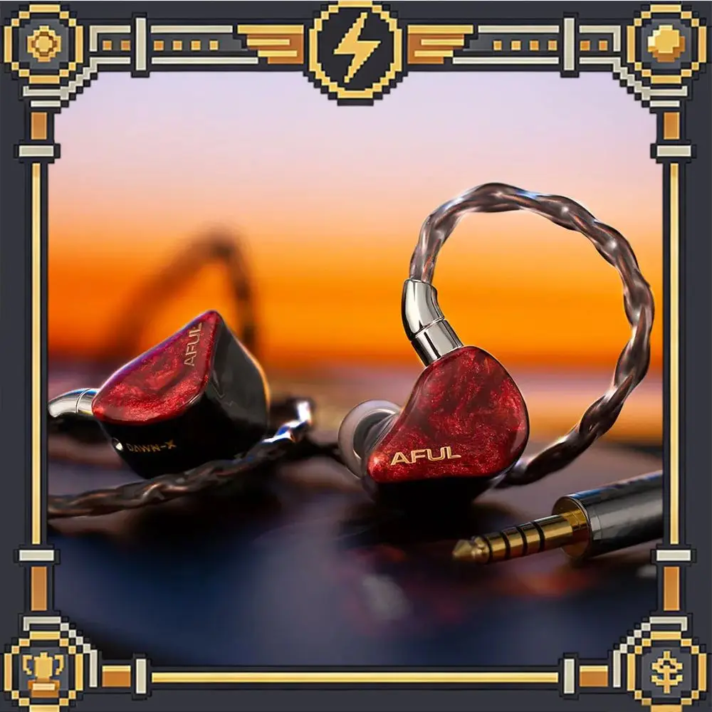 

AFUL DAWN-X Flagship Earphones Dawn 1DD+8BA+4EST+1BC Hybrid Drivers In-ear Monitor Earphone with 6N Single-Crystal Copper Cable