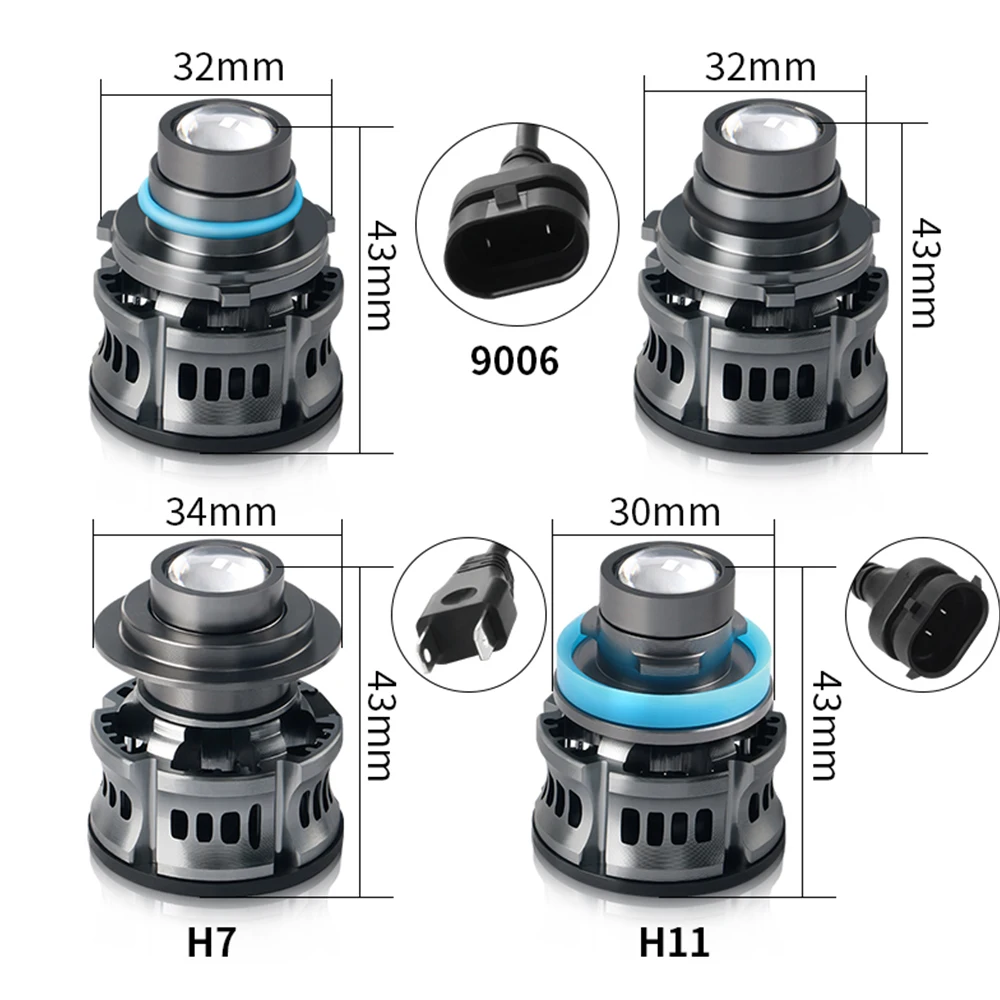 Aslent h8 h7 h11 9005 hb3 9006 hb4 carro led canbus lente luz de nevoeiro lâmpadas 6000k 8000k 12v para nissan/toyota/hyundai/mazda/honda