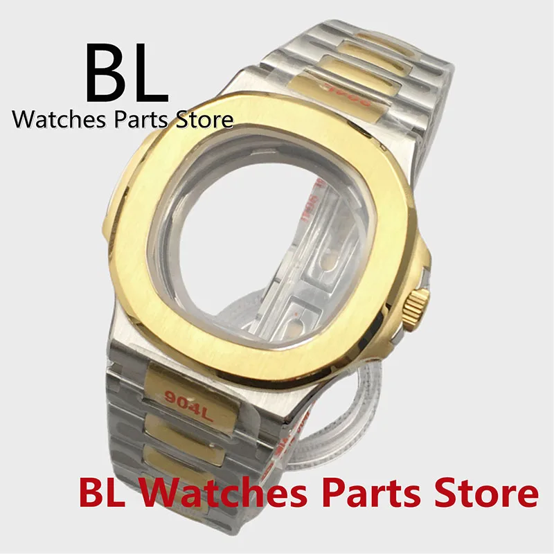 

BL 40mm Square Watch Case Two-tone Gold Sapphire Glass Fit NH35 NH36 MIYOTA ETA 2824 DG PT5000 9015 Automatic Movement