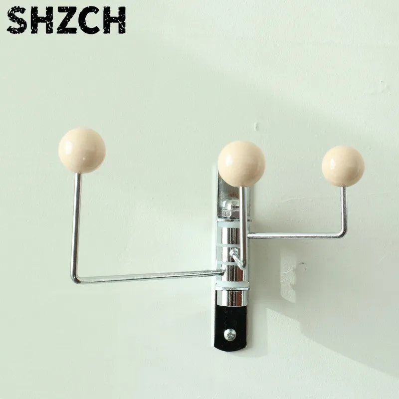 MOMO-gancho para abrigos coreano Vintage, decoración para casadfamilia, tiendadropa, postre, madera maciza, ganchodhier