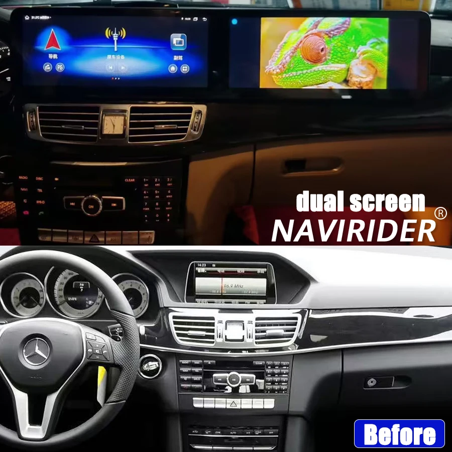 

Android 15 BT Stereo GPS Carplay For Mercedes Benz E Class W212 E200 E230 E260 E300 S212 2010-2015 NTG4.5 NTG5.0 Dual Screen