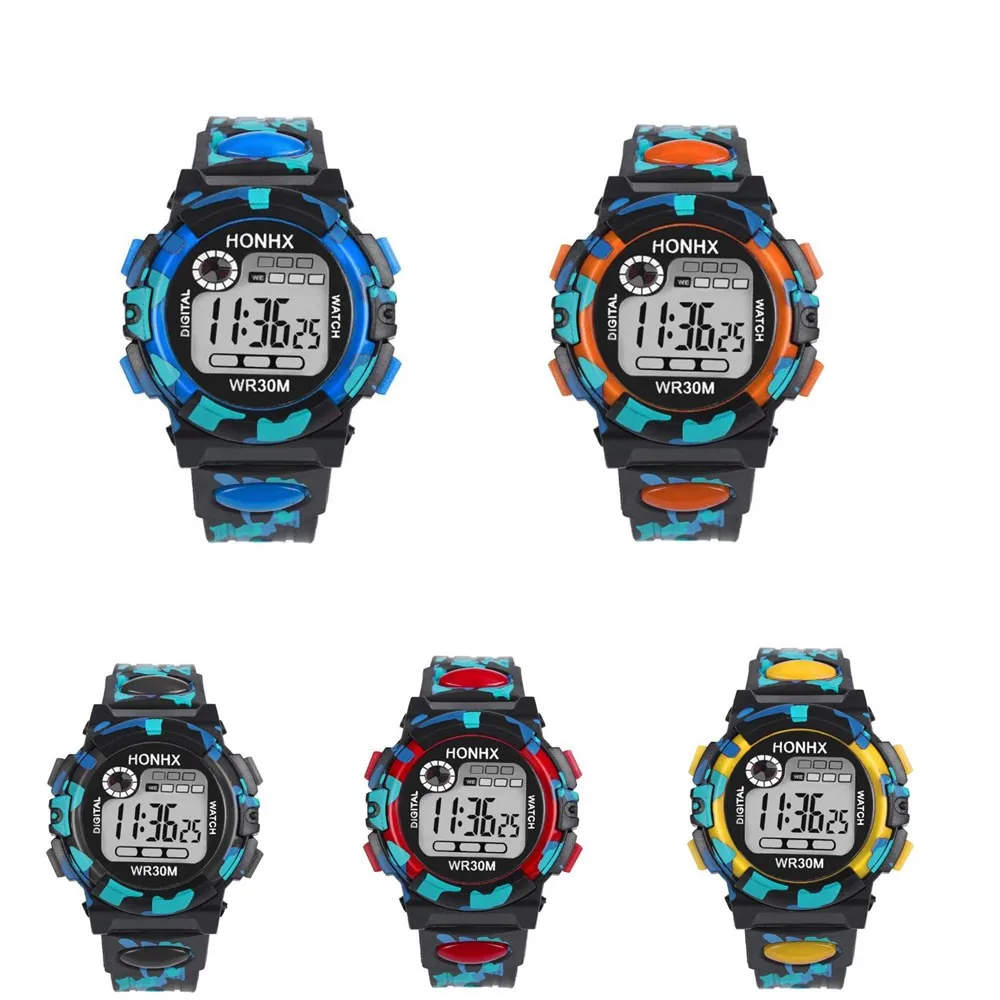 Kids Child Boy Girl Multifunction Waterproof Sports Electronic Watch Watches