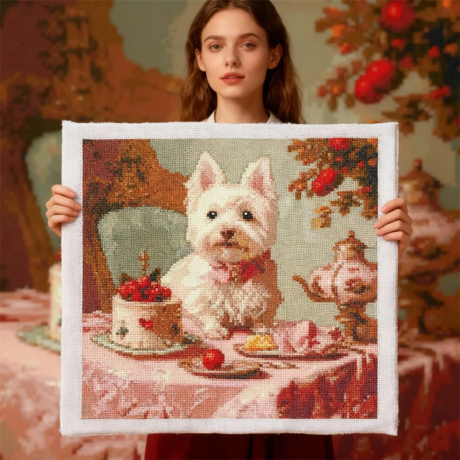 

2026 New style Dog DIY 11CT Embroidery Cross Stitch Kits Needlework Craft Set Printed Canvas Home Design