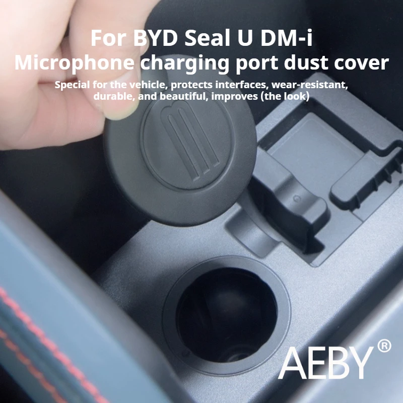

AEBY For BYD Seal U DM-i 2020-2022 Dust-Proof Charging Port Cover, Microphone Aux Plug Protector Anti-Scratch Car Accessories