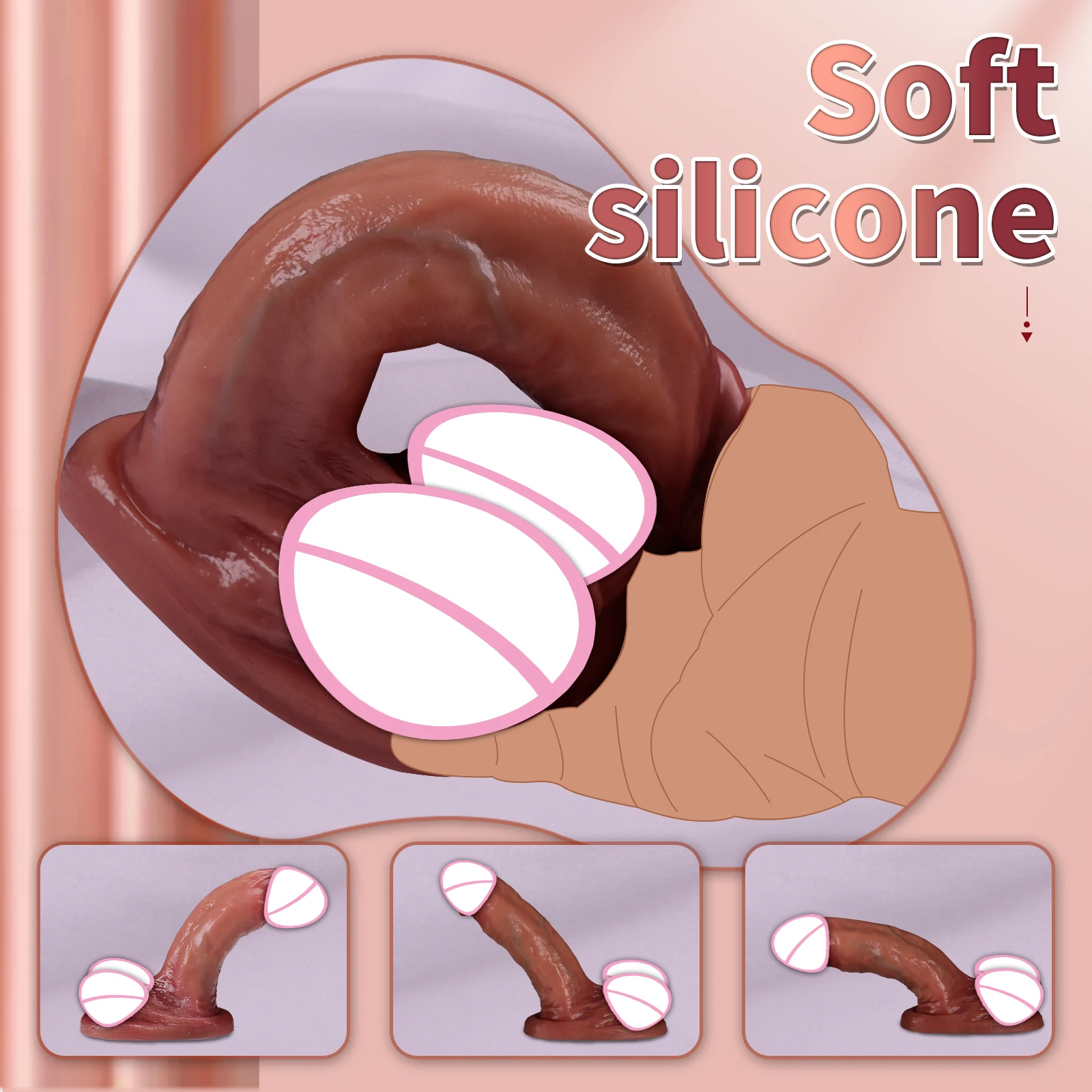 S/M/L Silicone Realistic Big Dildo Lifelike Thick Dildo For Women,Suction Cup Dildo Penis Dick,Adult Sex Toys For Women Men 18+