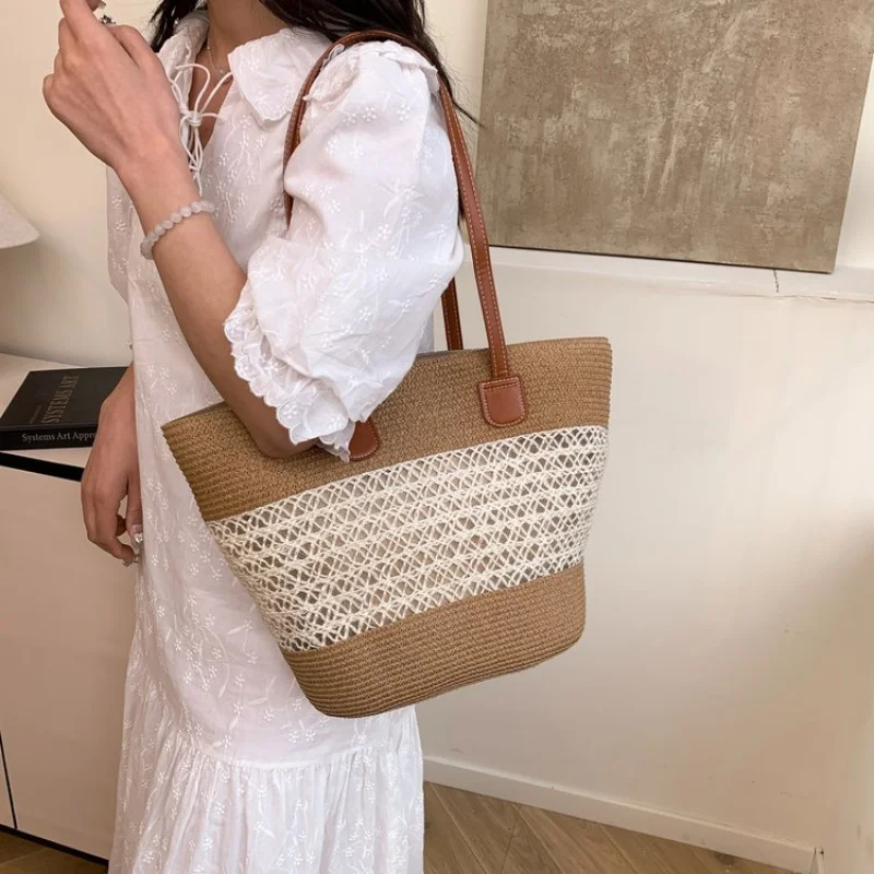 

Ladies Tote Bag Made Of Octagon-Printed Leather Boasting High-End Wales Commuter Spacious Soft Style