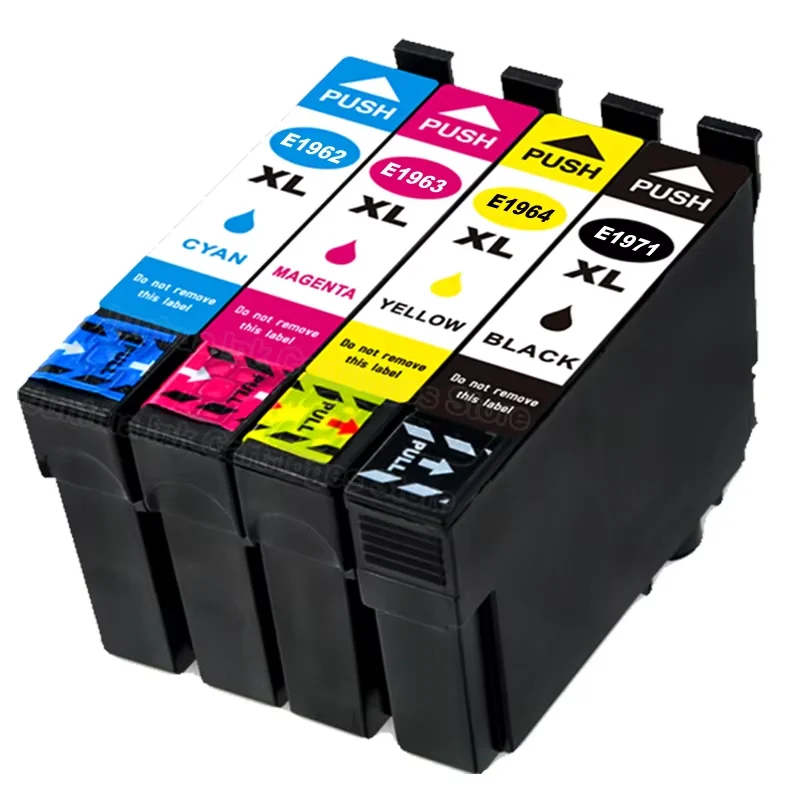 E1971 E1962 E1963 E1964 6Pack (3B+1C+1M+1Y) Compatible Ink Cartridge for EPSON XP-101 201 204 401 211 214 WF-2532