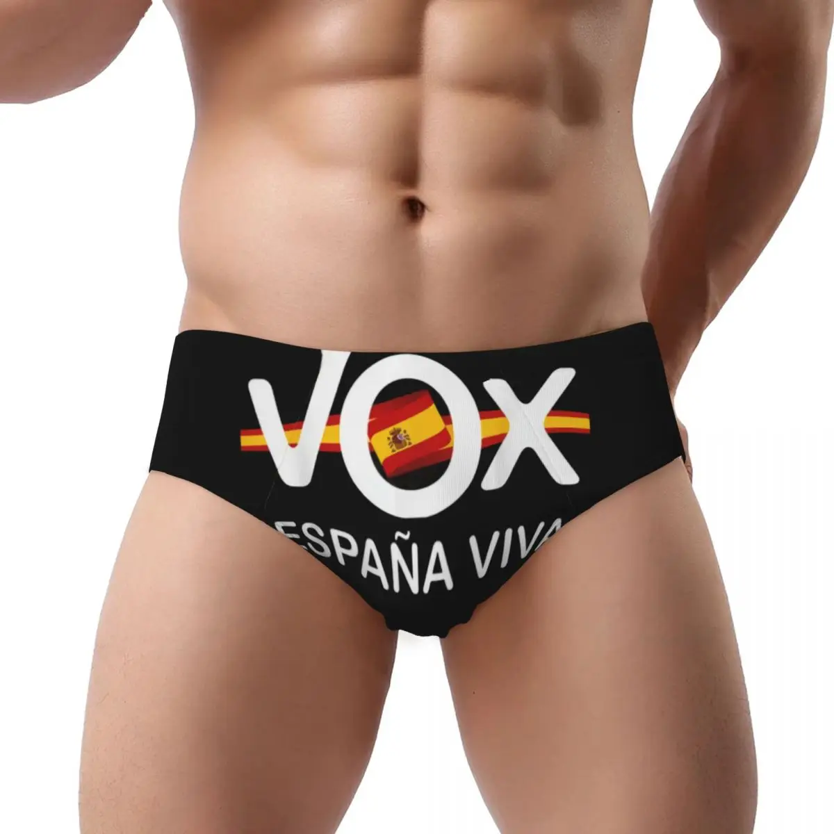 

Короткие трусики для испанской политической вечеринки на заказ, женское комфортное эластичное нижнее белье с логотипом Испании Vox