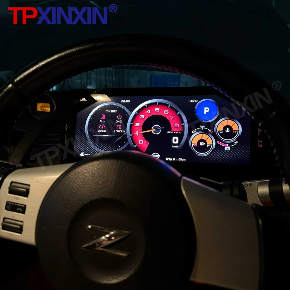 12.3 "السيارة العنقودية الرقمية لنيسان 350Z 370Z Fairlady Z Z33 2002-2008 LCD لوحة أدوات عداد السرعة قمرة القيادة الافتراضية #3