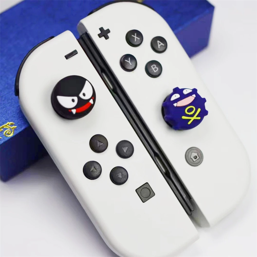 4 unids/lote Pokemon Arbok Weezing Stick Grip Cap Joystick para Nintendo Switch NS Lite Oled controlador