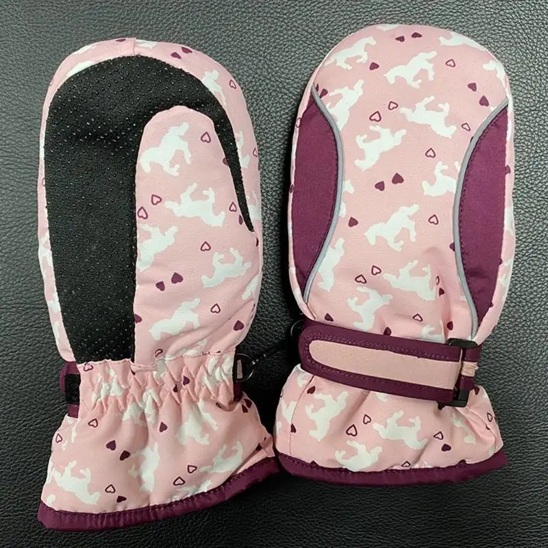 581F Sarung Tangan Anak Perempuan Laki-laki Sarung Tangan Ski Anak-anak Sarung Tangan Ski Tebal Hangat untuk Sarung Tangan Tahan