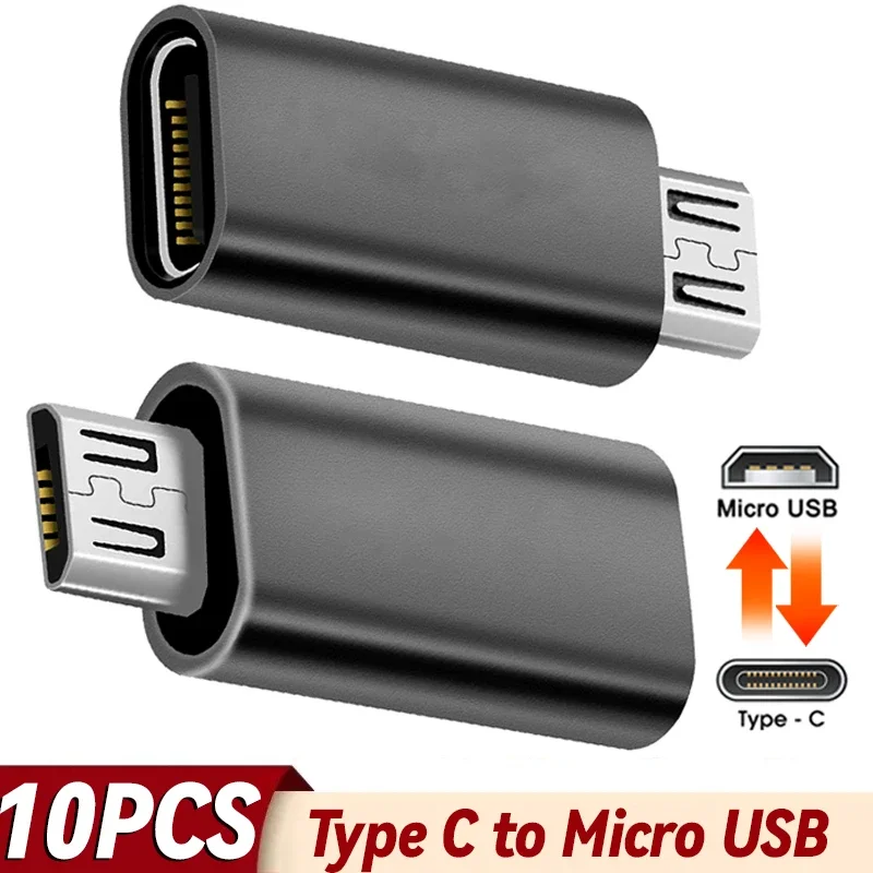 10/5/1PCS Type C To Micro USB Mobile Phone OTG Adapters USB C Male To Micro Female Converter for Macbook Samsung Connectors