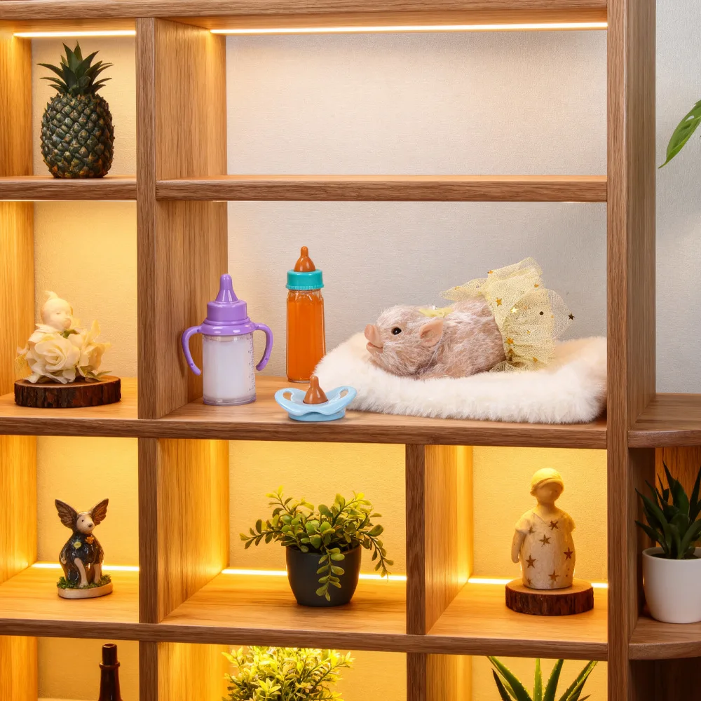 ミニシリコン動物豚ベビー人形おもちゃスクイーズリアルなかわいいリボーン豚新生児人形子供ままごとおもちゃコレクションギフト