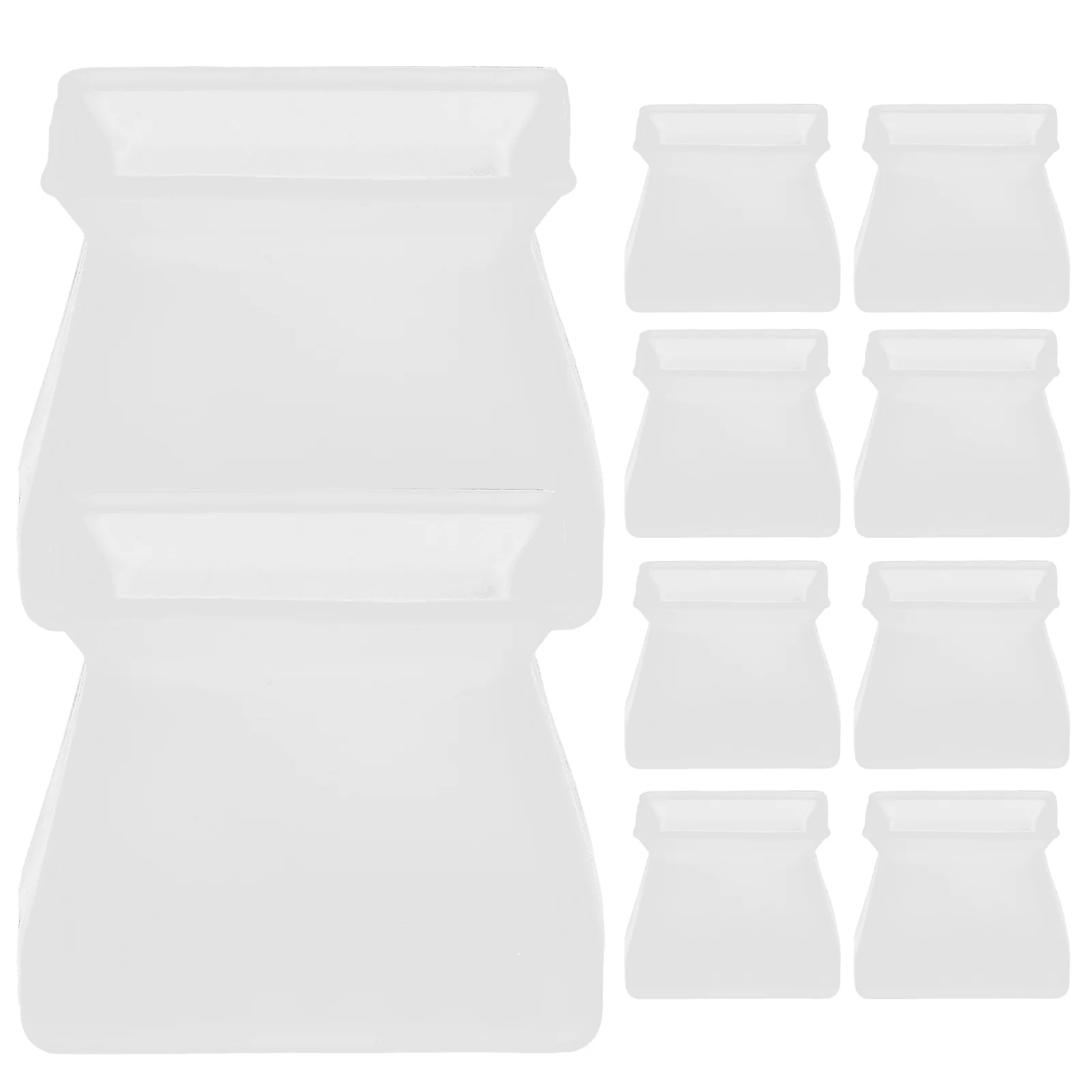 

10pcs Chair Leg Pads Furniture Leg Covers Nonslip Wear Resistant Silicone White Floor Protectors Table Caps Easy Clean Long Use