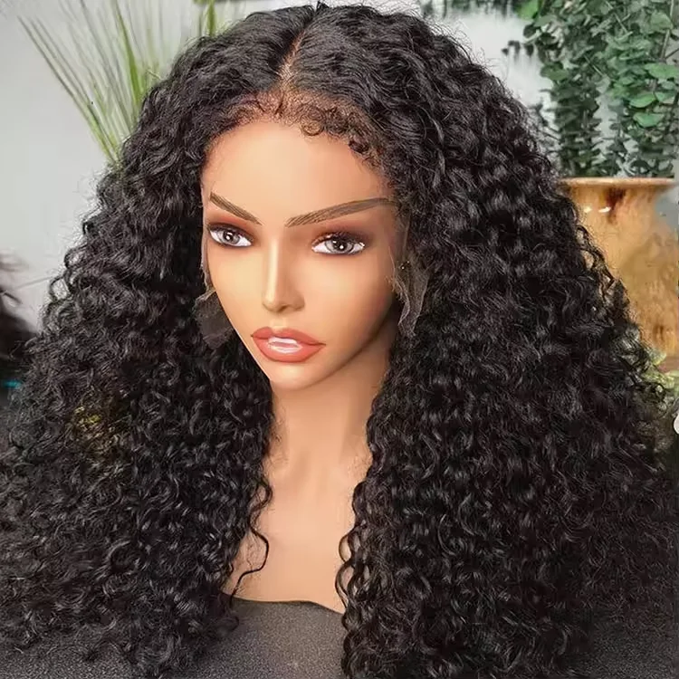 

200 Density 13x4 Transparent Lace Frontal Wigs Long 38 Inch Deep Wave Lace Front Wigs Human Hair Deep Curly Human Hair Wig for