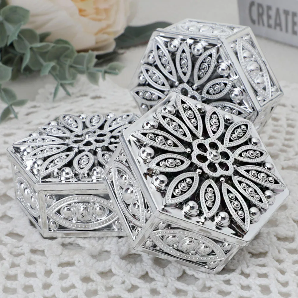 

12Pcs Hexagon Candy Box Candy Display Container Elegant Party Favor Gift Wrapping Box Wedding Decor Wedding Treat Boxes