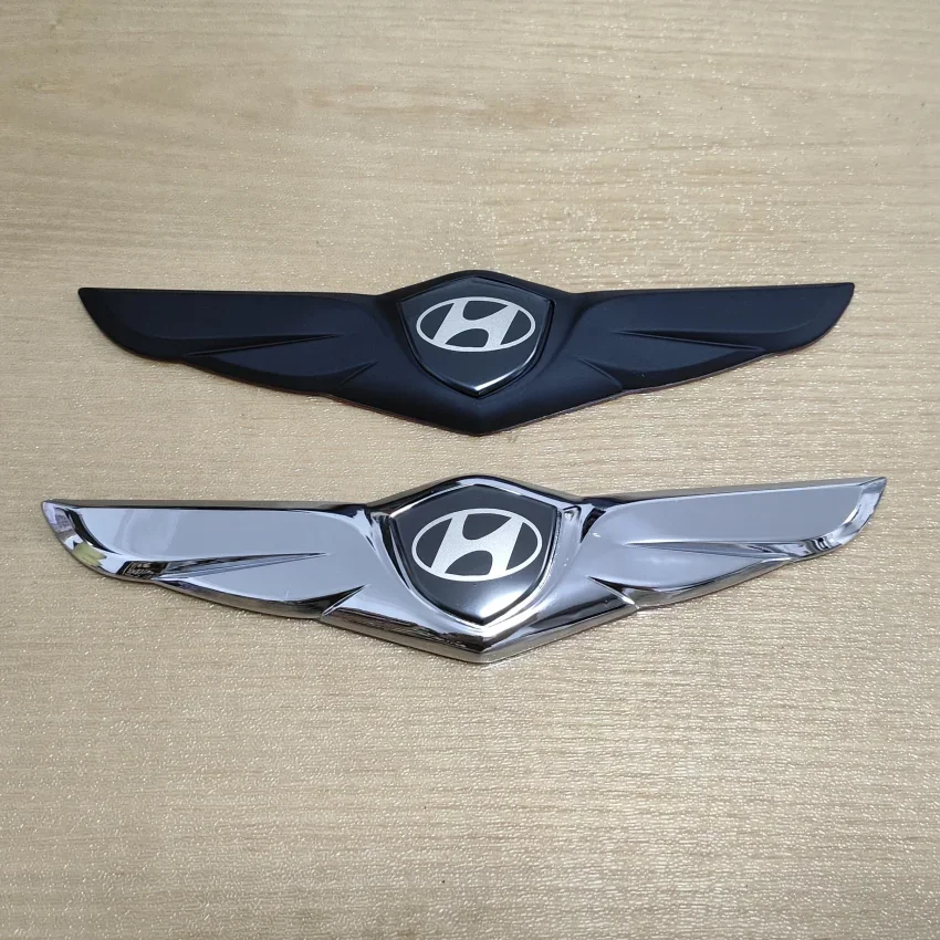 

For Hyundai Sonata Elantra Tucson Santafe front cover or rear trunk emblem badge stickers wing-shaped logo stickers Accessories