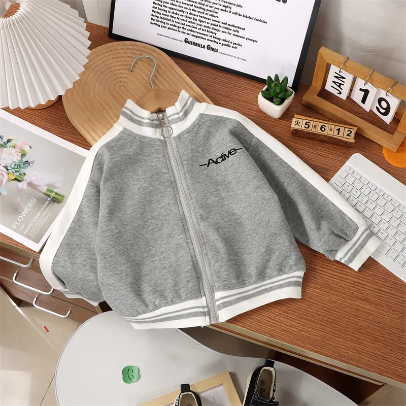 Baby Clothes Jackets Boys Girls Baseball Coat New Spring Autumn Childhood Suit Middle and Big Children Casual Fashion Outerwear